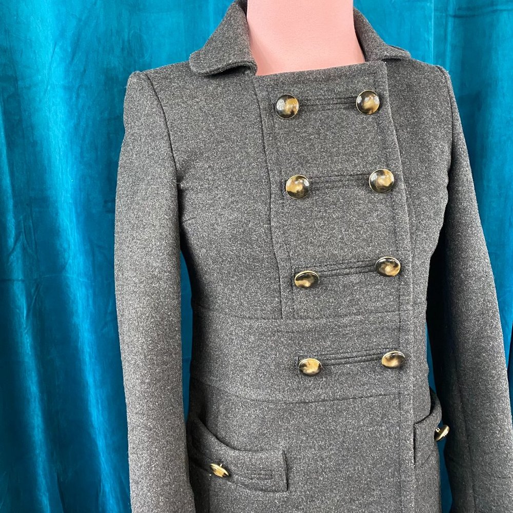 Marc by Marc Jacobs Double Breasted Wool Blend Coat Gray - Picture 3 of 16